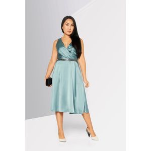 Lauren Ralph Lauren Women's Belted Charmeuse Cocktail Dress - Highland Sea 8